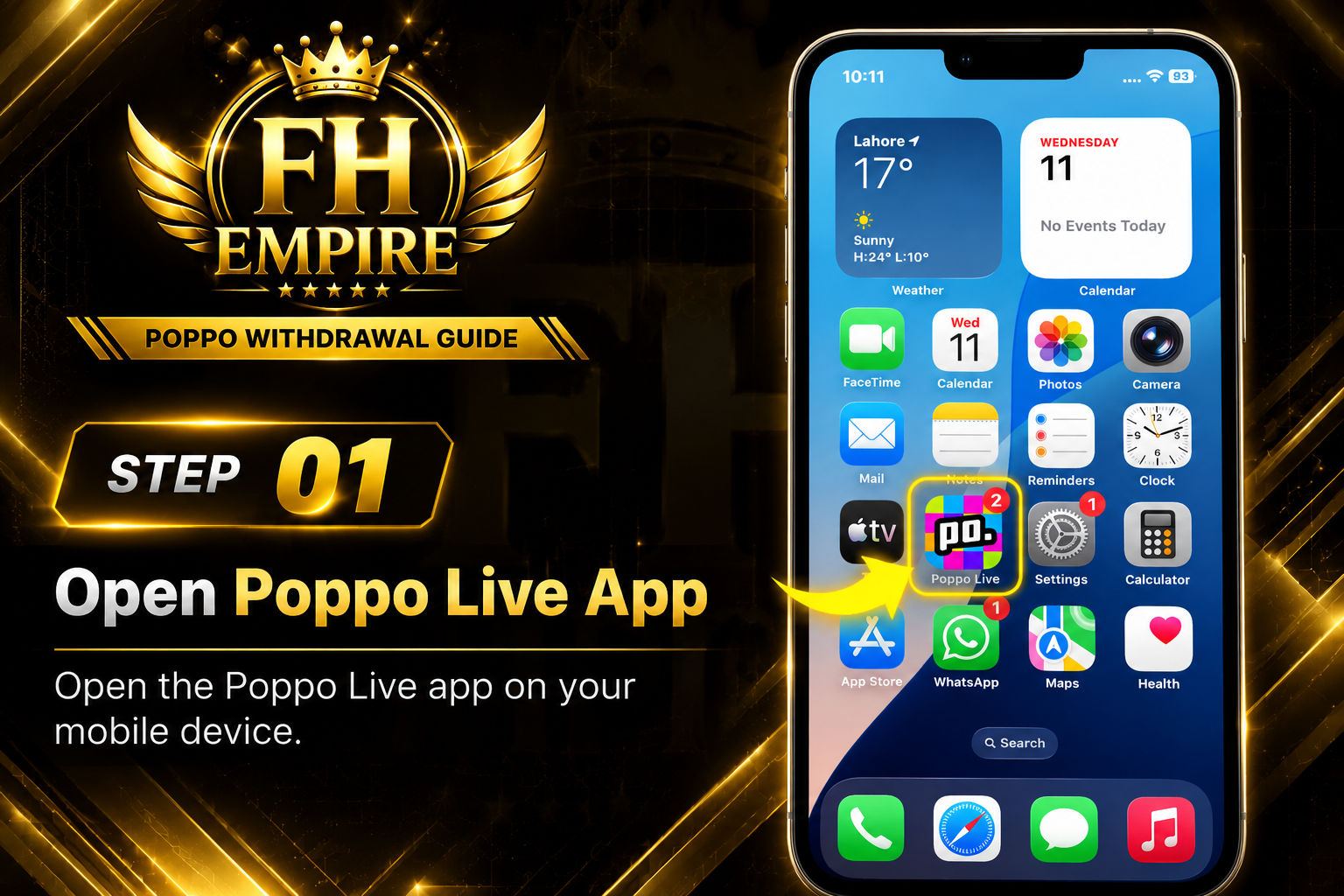 Step 1 - Open Poppo Live App