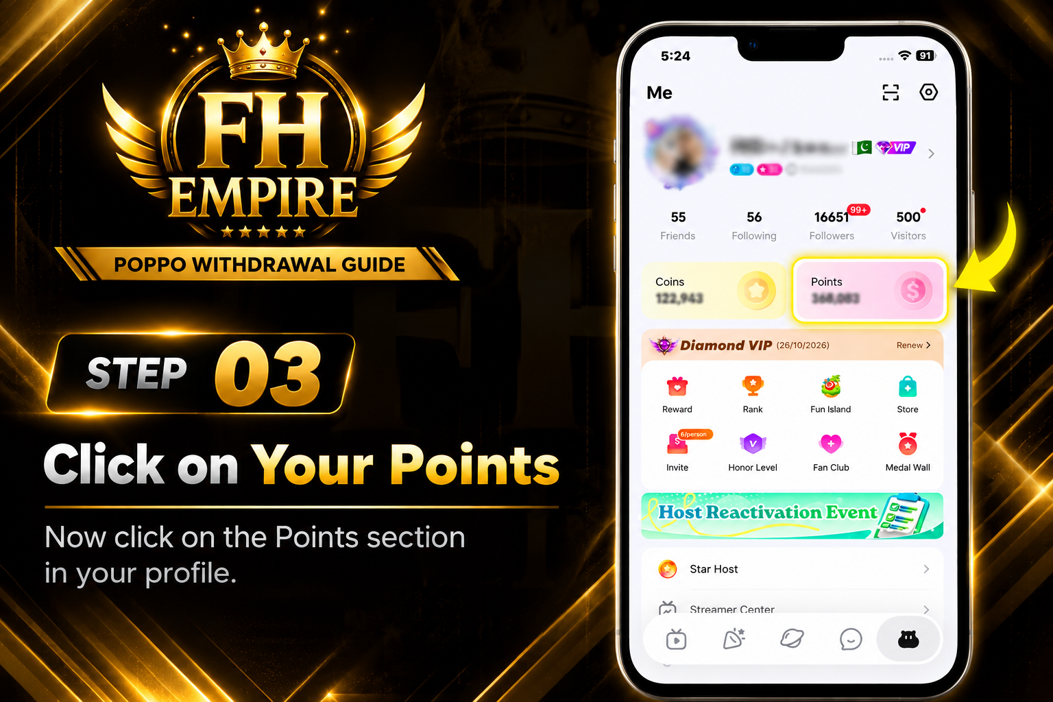 Step 3 - Click on Your Points