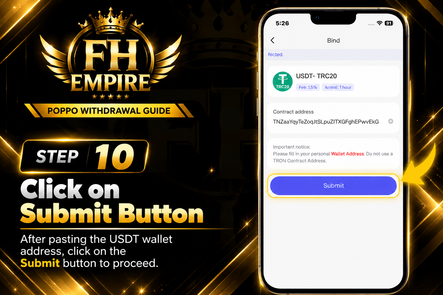 Step 10 - Click Submit