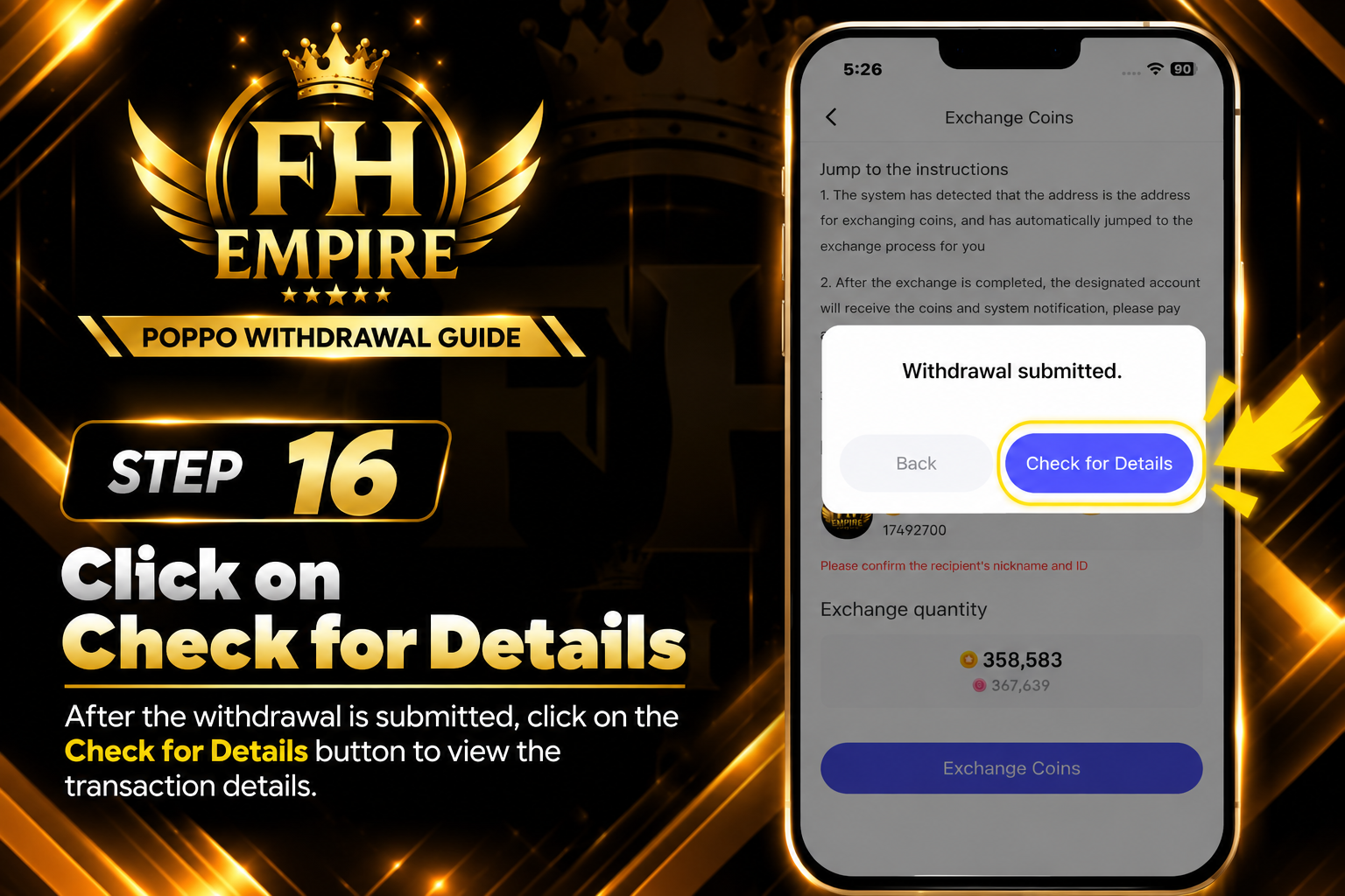 Step 16 - Check for Details